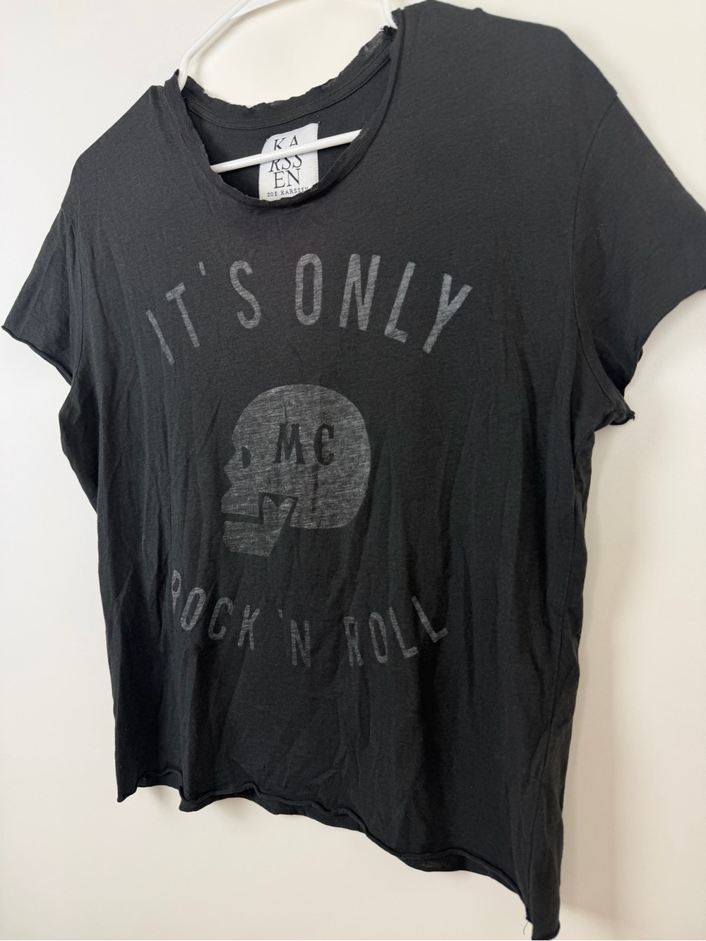 Zoe Karssen “It’s Only Rock ’N Roll” Vintage Graphic Tee Size Small - Picture 5 of 11